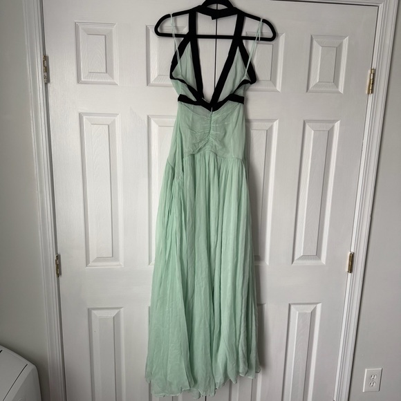Helsa The Siren Dress in Silk Chiffon in Mint & Black Size XS NEW! With tags! - Picture 9 of 12